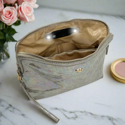PurseN - Wristlet Makeup Case - Glimmer Leopard