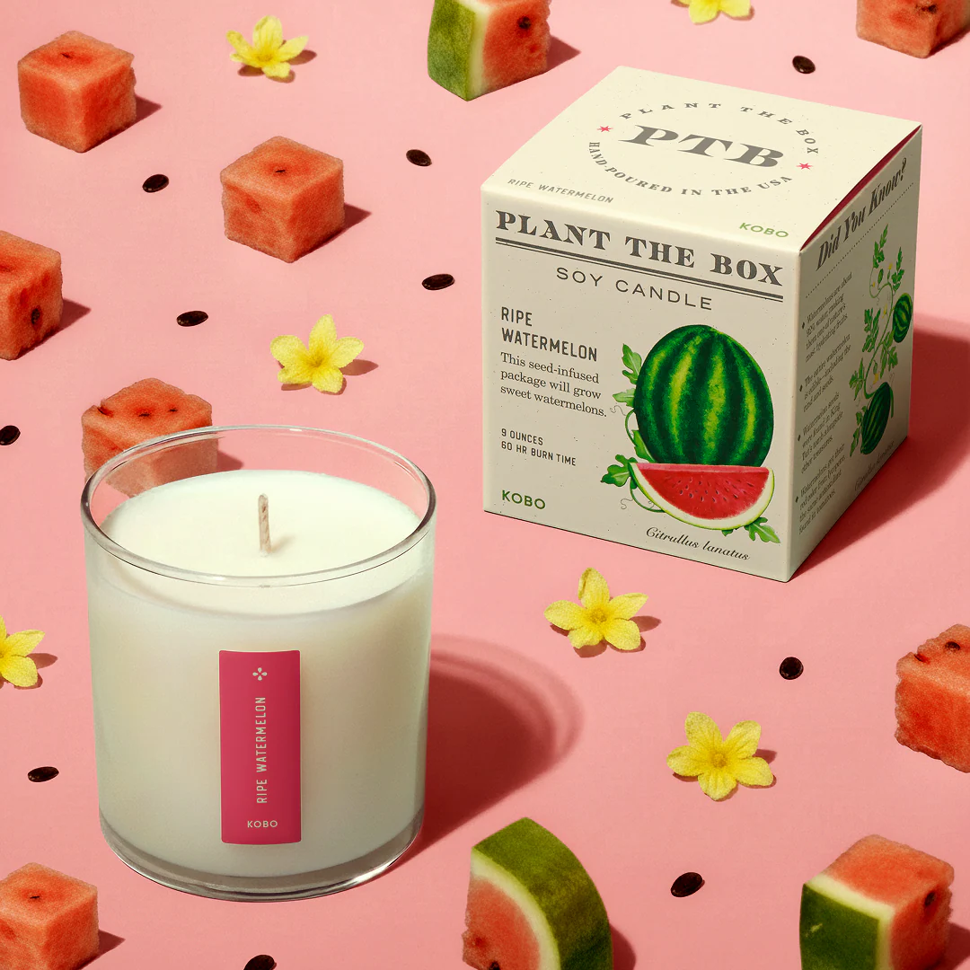 KOBO - Ripe Watermelon - Plant the Box Candle - 9oz.