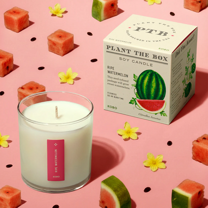 KOBO - Ripe Watermelon - Plant the Box Candle - 9oz.