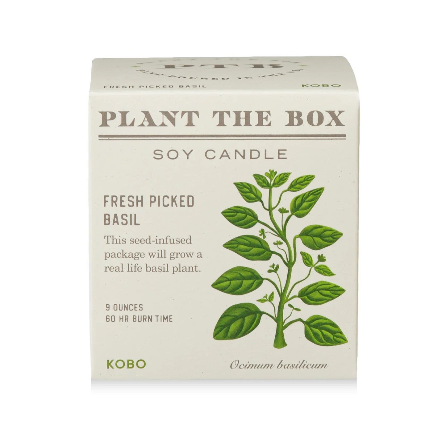 KOBO - Fresh Picked Basil - Plant the Box Candle - 9oz.