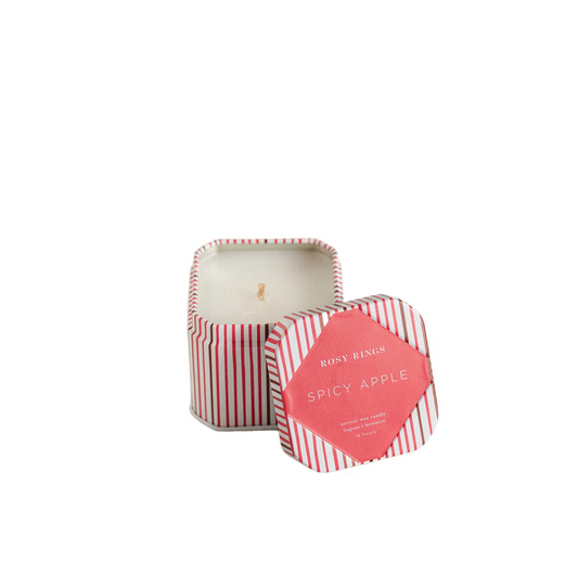 Rosy Rings- Spicy Apple Small Tin Candle