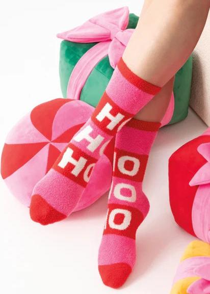 Shiraleah - HO HO HO Socks - Pink