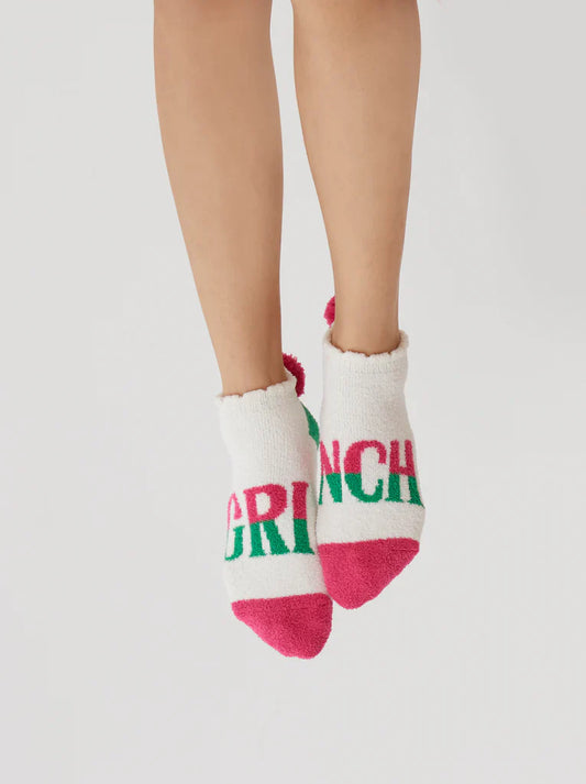 Shiraleah - Grinch Home Sock - Ivory