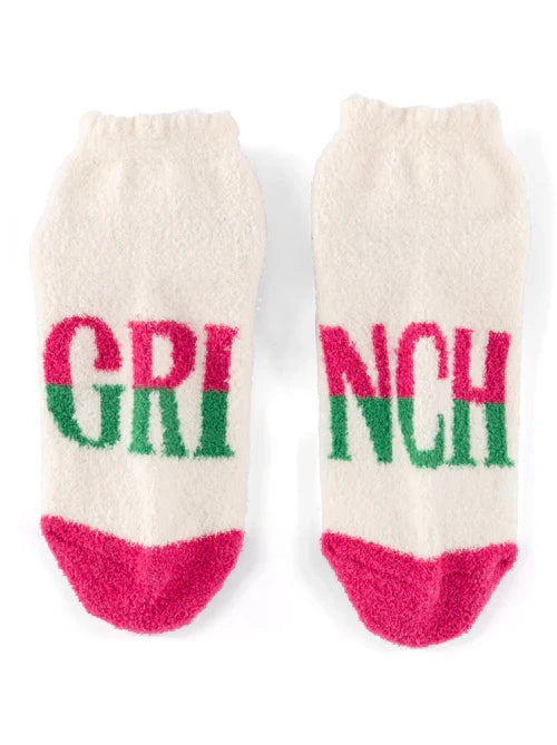 Shiraleah - Grinch Home Sock - Ivory