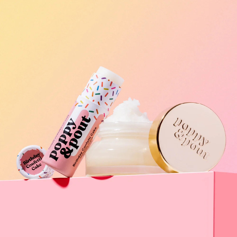 Poppy & Pout - Lip Care Duo - Birthday Confetti Cake