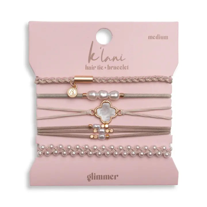 K’Lani - Hair Tie Bracelets “Glimmer” (size medium)