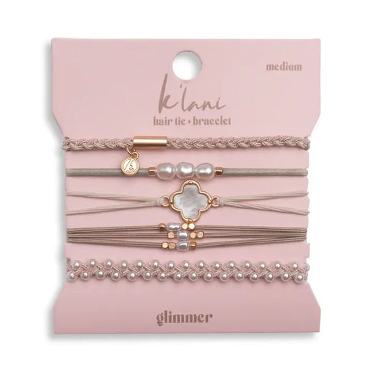 K’Lani - Hair Tie Bracelets “Glimmer” (size medium)