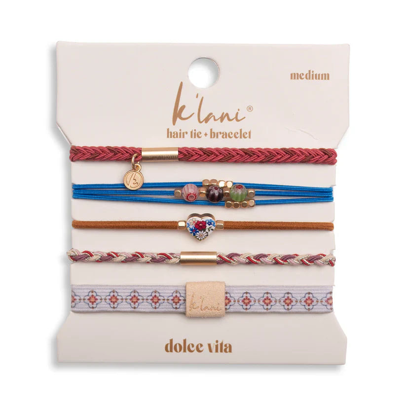 K’Lani - Hair Tie Bracelets “Dolce Vida” (size medium)