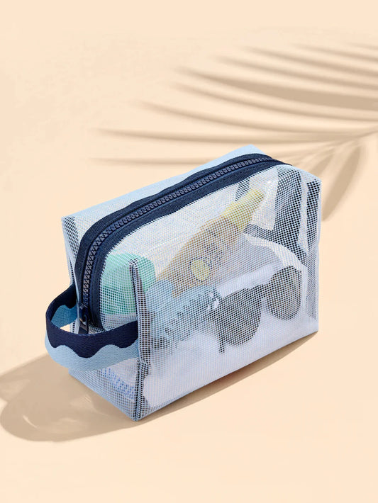 Shiraleah - Camden Mesh Zip Pouch - Blue