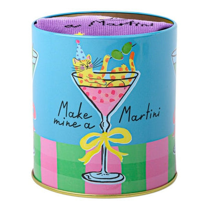 HiJiNX - Make Mine A Martini - Storage Tin & Sock Set