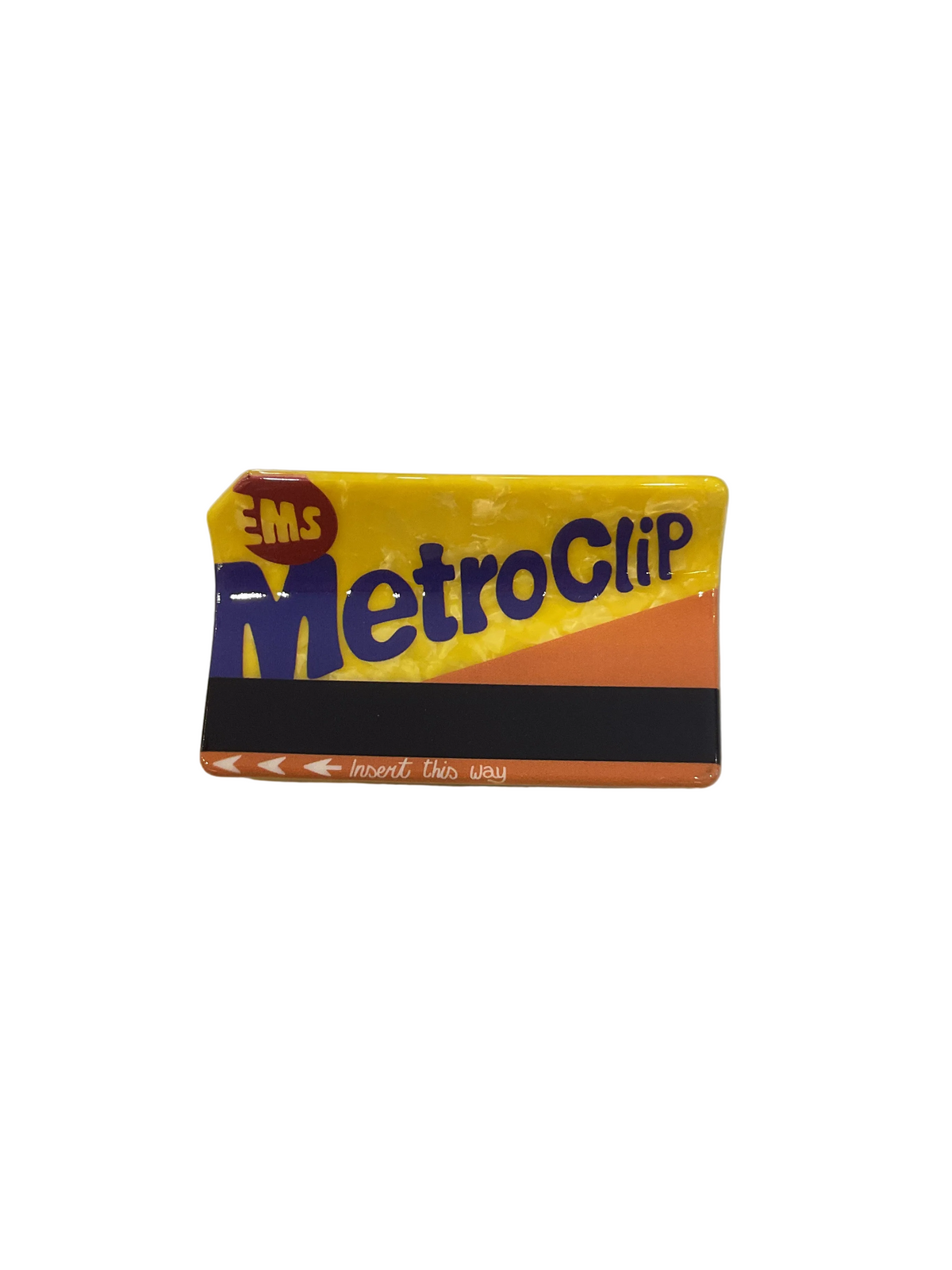 Eat My Socks- Hair Claw Clip- Metro Card