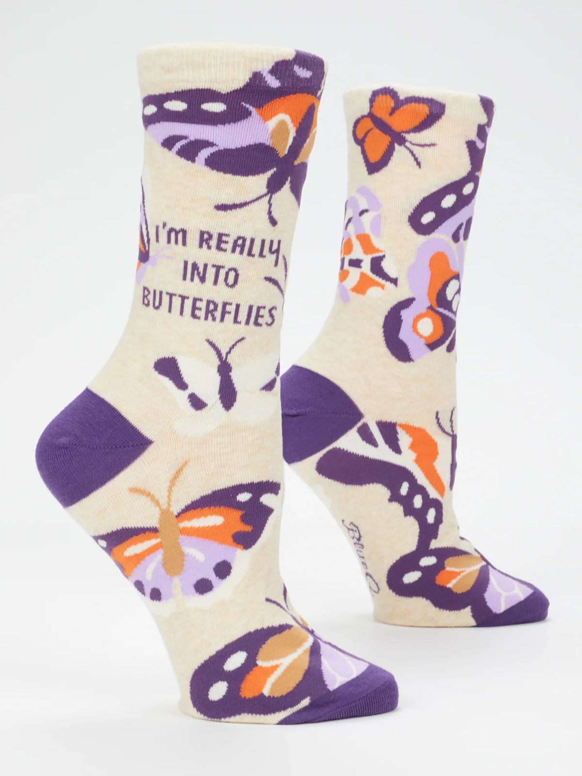 Blue Q - Really Into Butterflies - Women’s Crew Sock