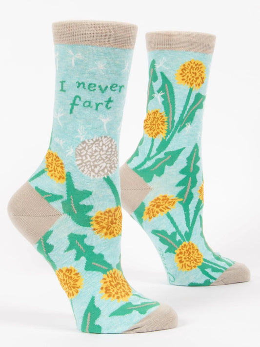 Blue Q - I NEVER FART Crew Socks