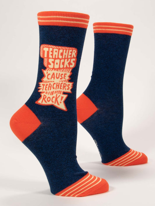 Blue Q - TEACHERS ROCK Crew Socks
