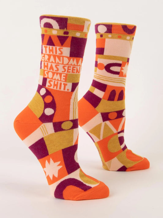 Blue Q - GRANDMA'S SEEN SHIT Crew Socks