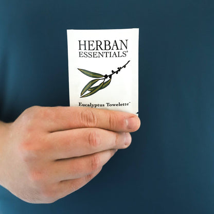 Herban Essentials - Eucalyptus Towelettes - 7 Individual Essential Oil Wipes