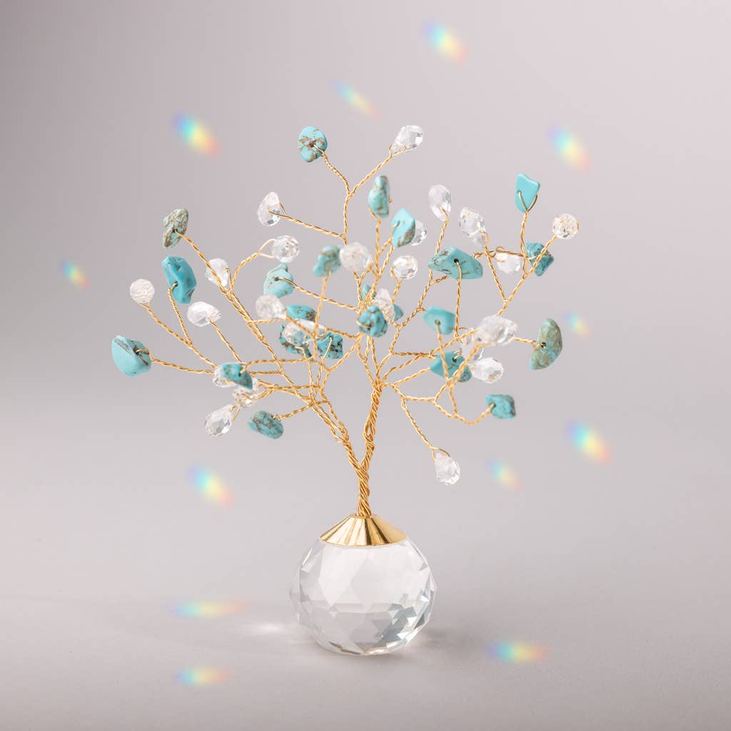 Scout- Suncatcher Tree of Life - Turquoise/Tranquility/Gold