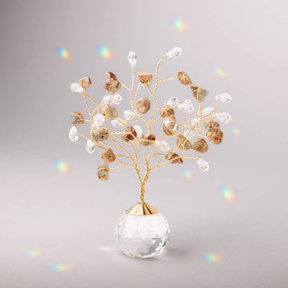 Scout- Suncatcher Tree of Life - Aqua Terra/Peace/Gold