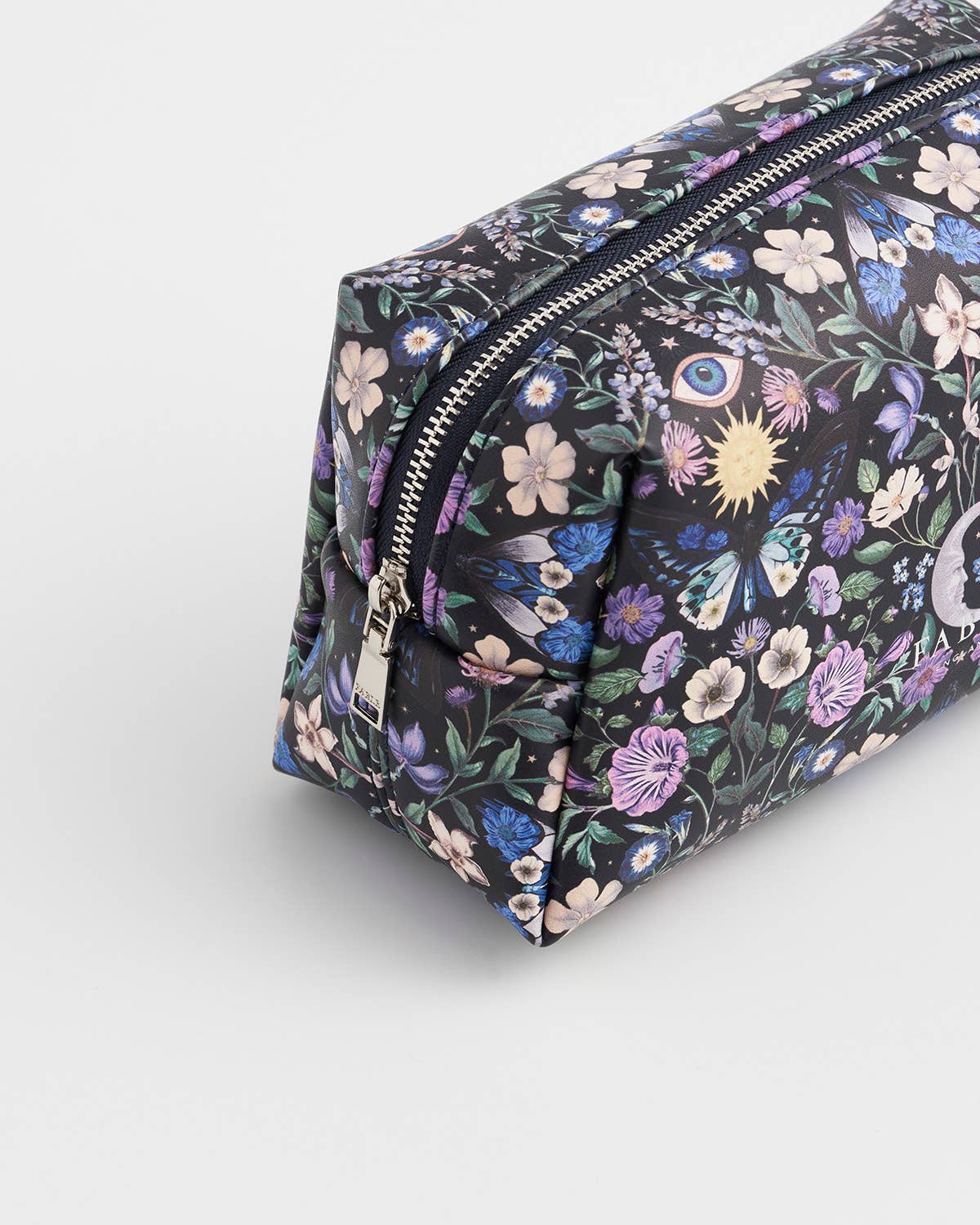 Fable England - Selene Print Cosmetic Pouch in Navy