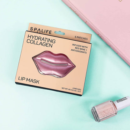 My Spa Life - Hydrating Collagen & Red Wine Hydrogel Lip Masks - 8 Ct