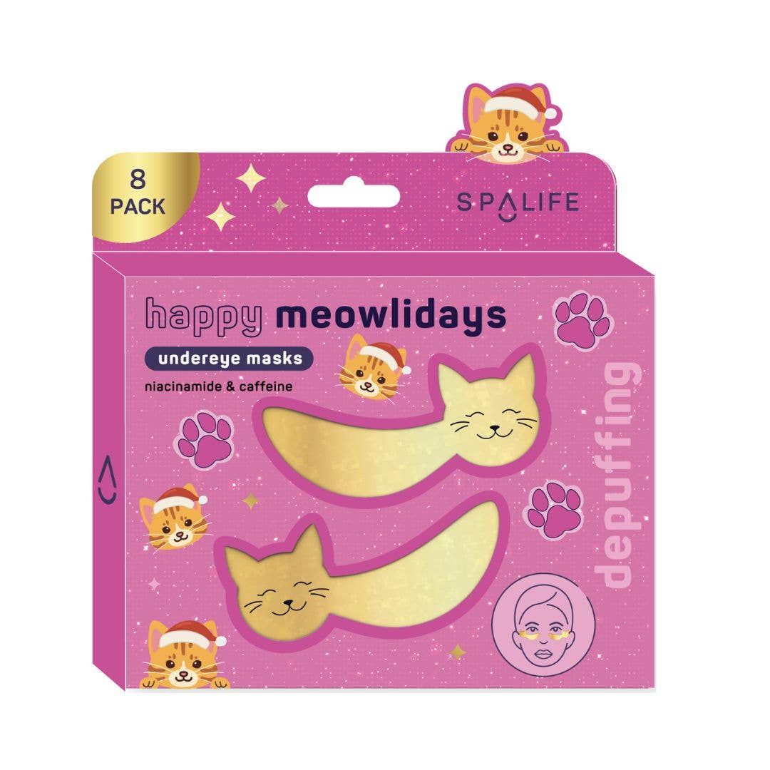 My Spa Life - Christmas Holiday Happy Meowlidays Depuffing Undereye Patches | 8 Pk