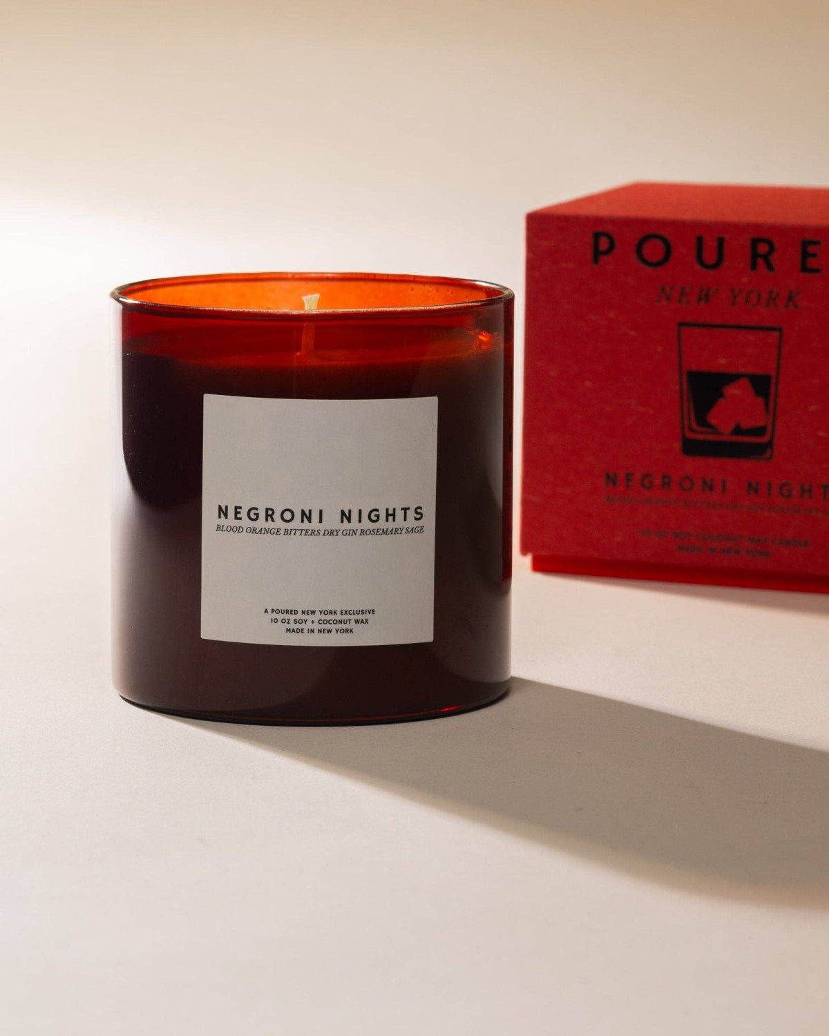 Poured New York - Negroni Nights | Poured New York: 10 OZ Soy Coconut Wax Candle