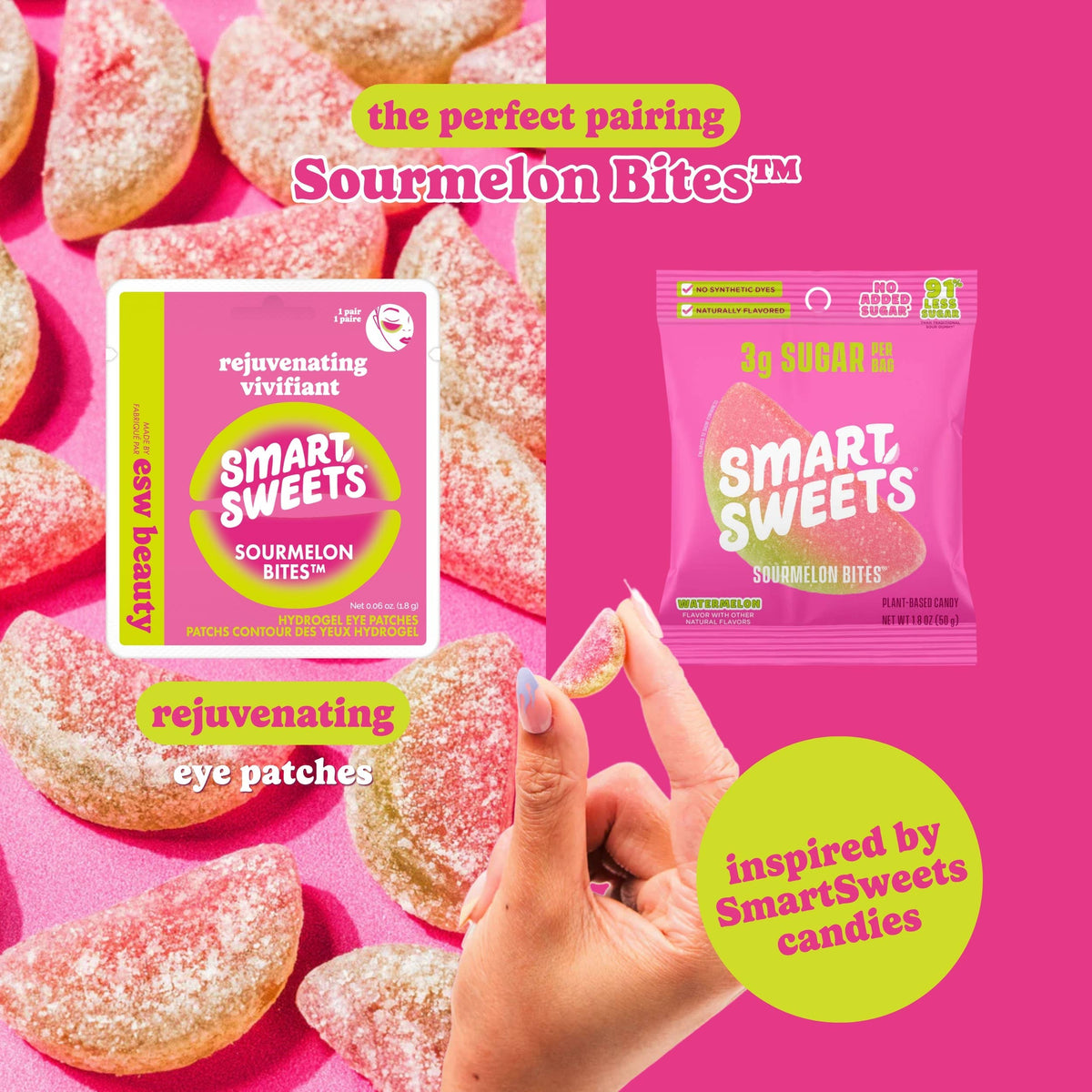 ESW Beauty - ESW x SmartSweets Rejuvenating Sourmelon Bites™ Eye Patches: 1 pc