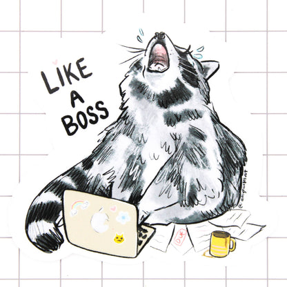 Amy Hartelust Art and Illustration - Like A Boss Vinyl Sticker