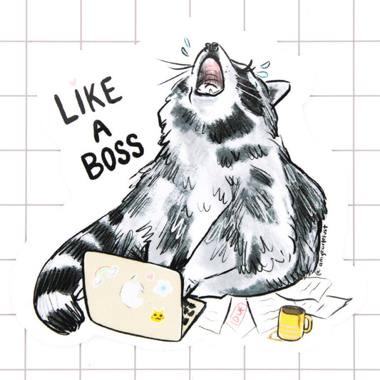 Amy Hartelust Art and Illustration - Like A Boss Vinyl Sticker