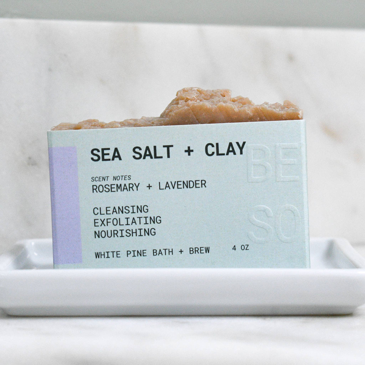 White Pine Bath & Brew - Sea Salt + Clay - Beer Soap
