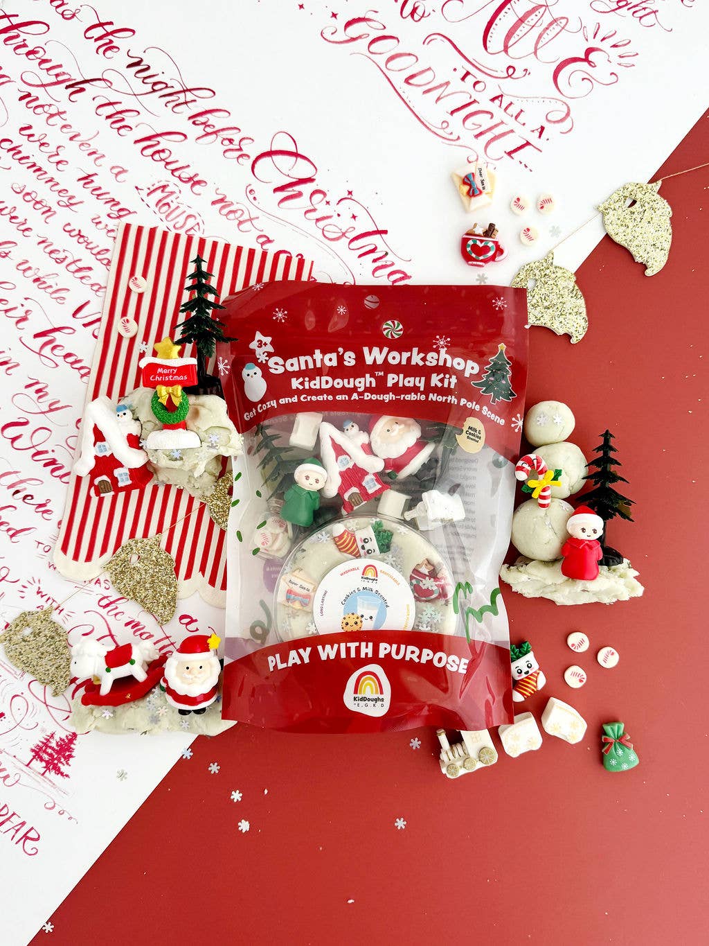 Earth Grown KidDoughs (KidDoughs by EGKD) - Santa's Workshop KidDough Play Kit