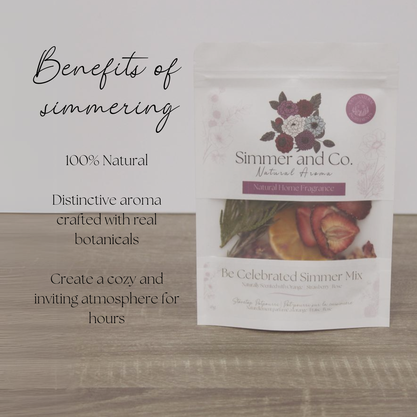 Simmer and Co Natural Aroma - Holiday | Be Celebrated Simmer Pot Mix, Stovetop Potpourri