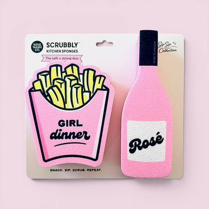 Wine Wash Co. - Girl Dinner Scrubbly™ Sponge Duo