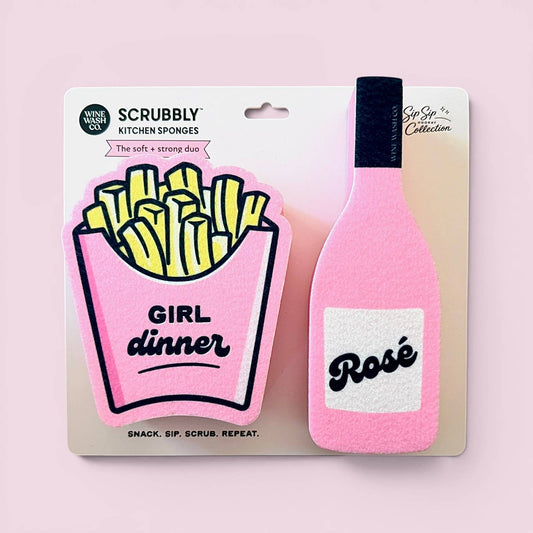 Wine Wash Co. - Girl Dinner Scrubbly™ Sponge Duo