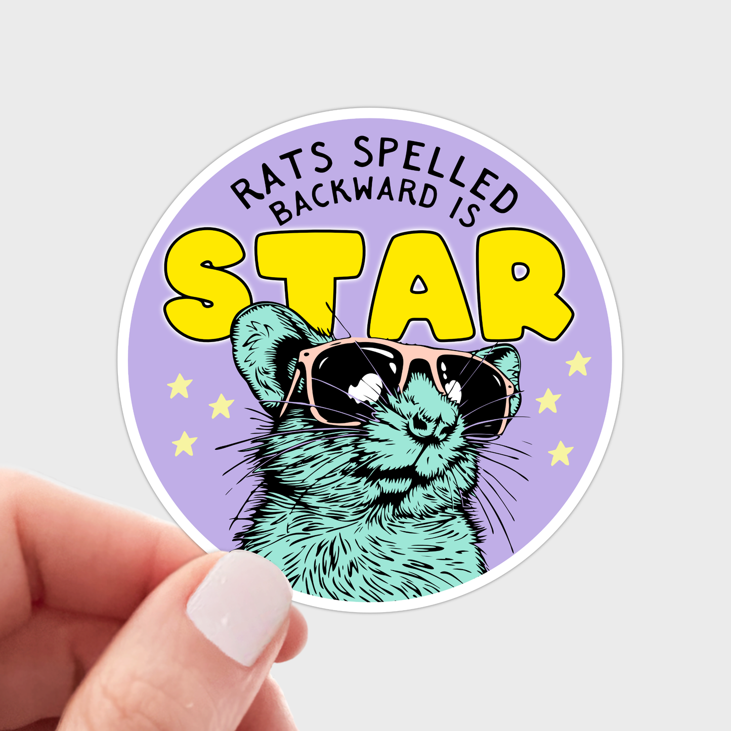 Yarnival - RATS Spelled Backward is STAR Sticker