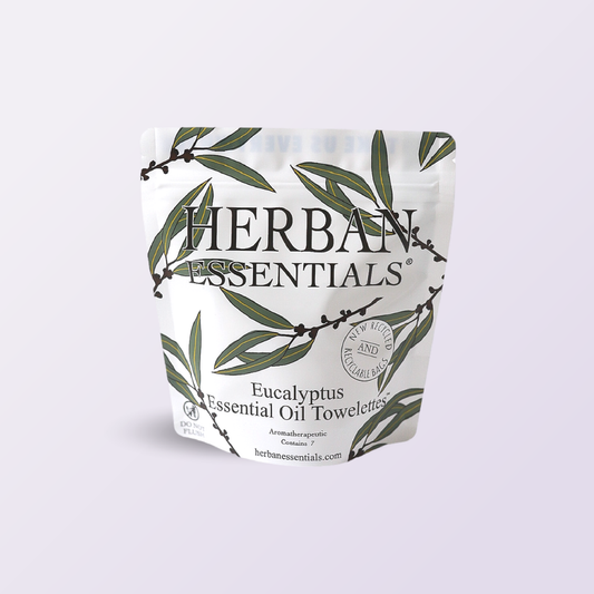 Herban Essentials - Eucalyptus Towelettes - 7 Individual Essential Oil Wipes