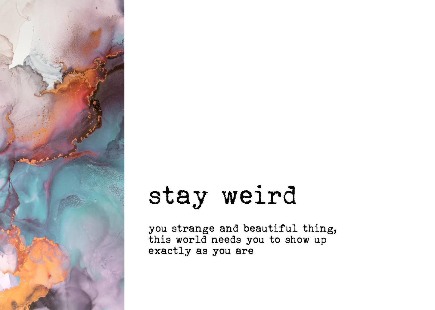 Glass Trinket Tray 5x7 - Stay Weird