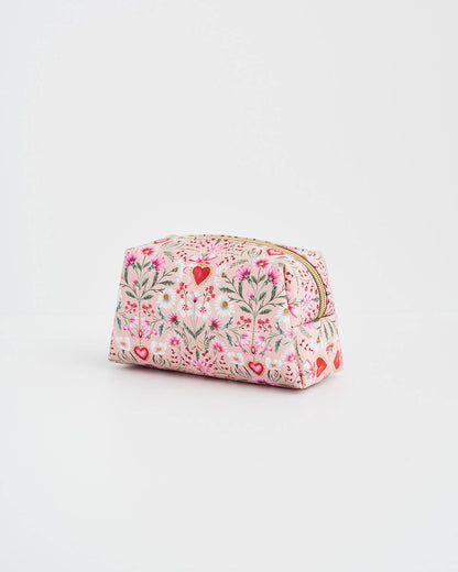 Fable England - Floral Heart Pink Pouch
