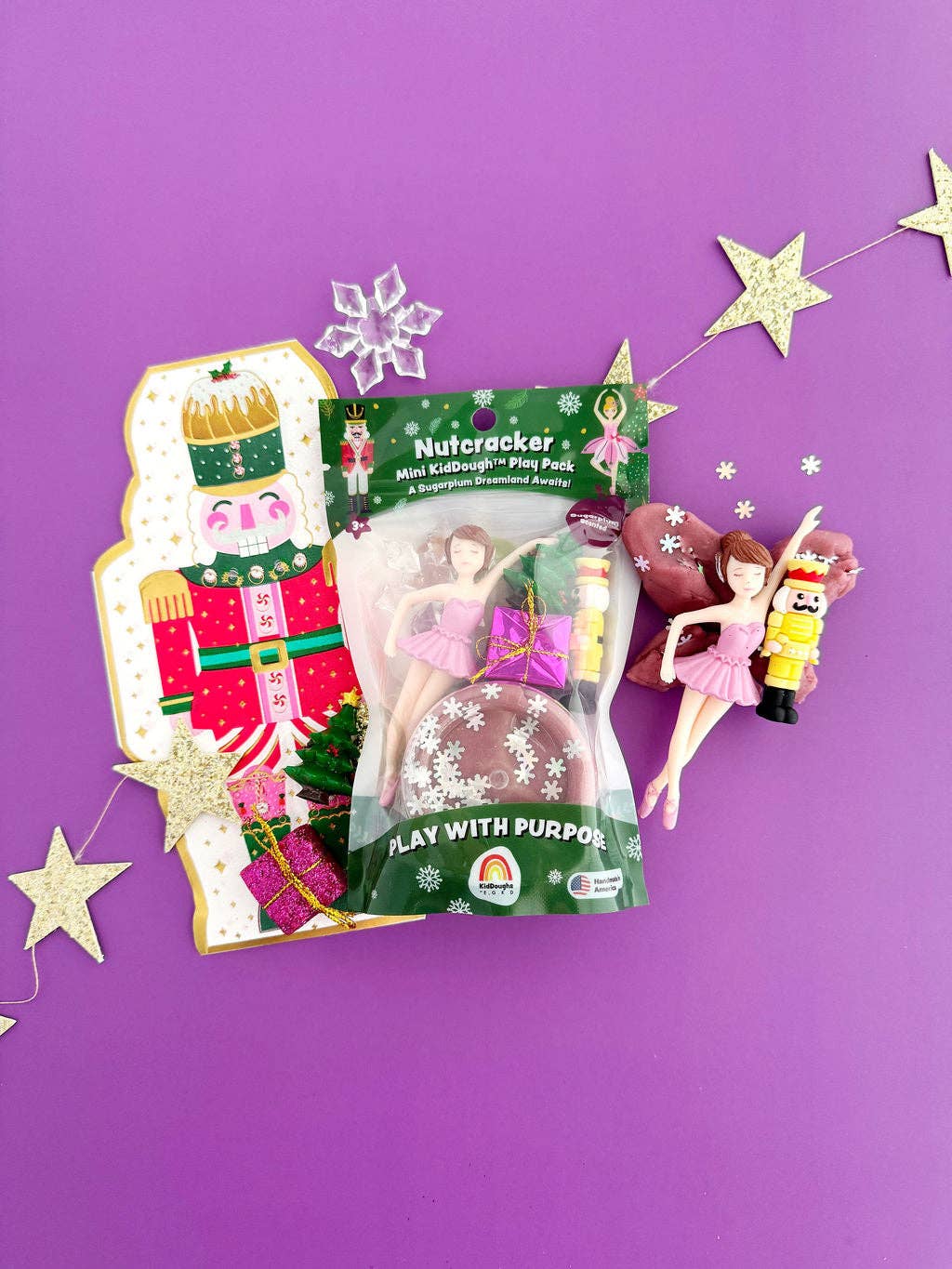 Earth Grown KidDoughs (KidDoughs by EGKD) - Nutcracker Mini KidDough Play Pack