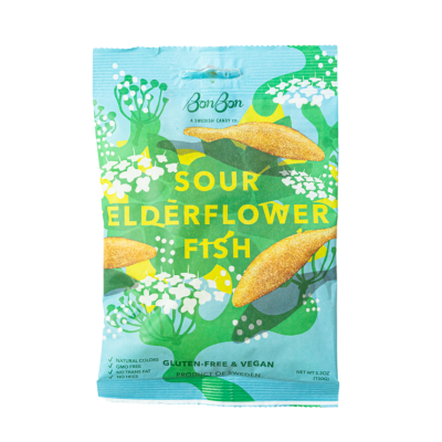 BonBon - A Swedish Candy Co - Sour Elderflower Fish - Swedish Candy 5.2oz (150g)