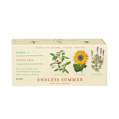 KOBO - Endless Summer - Plant the Box Votive Candle Trio
