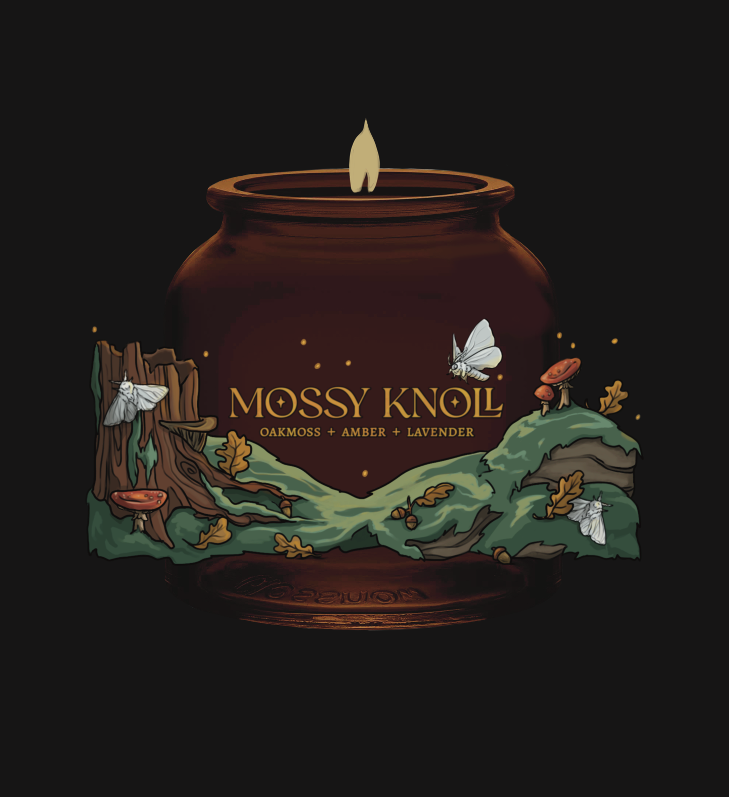 Fablewood Goods - Mossy Knoll | 8oz Apothecary Organic Soy | Wood Wick Candle