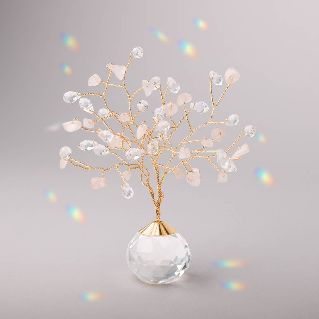 Scout- Suncatcher Tree of Life - Rose Quartz/Love/Gold