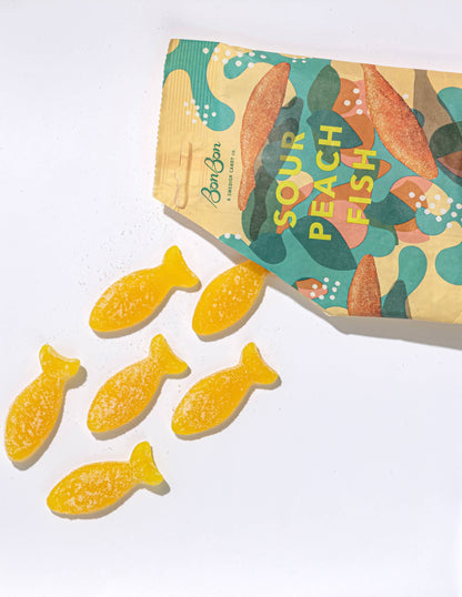 BonBon - Sour Peach Fish - Swedish Candy 5.2oz (150g)