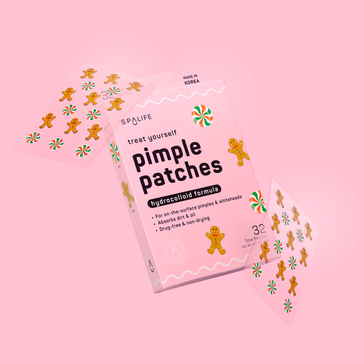 My Spa Life - Christmas Holiday Gingerbread & Candies Pimple Patches 72 ct