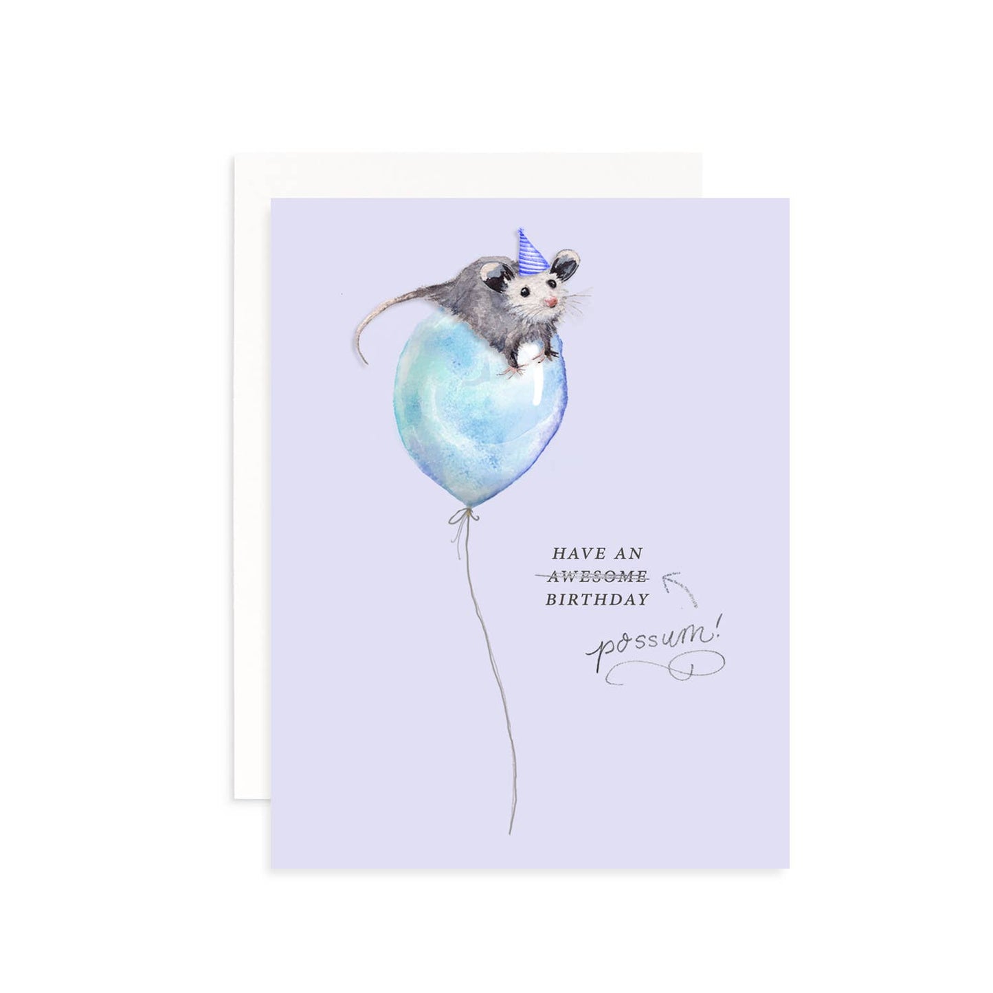 Cami Monet - Have An Awesome (Possum!) Birthday Greeting Card: Single Card