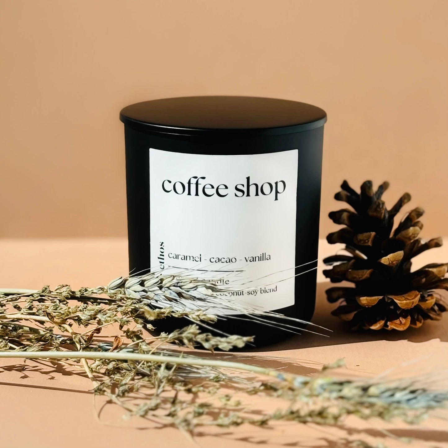 Free Ethos - Coconut Soy Fall Autumn Candle - Coffee Shop