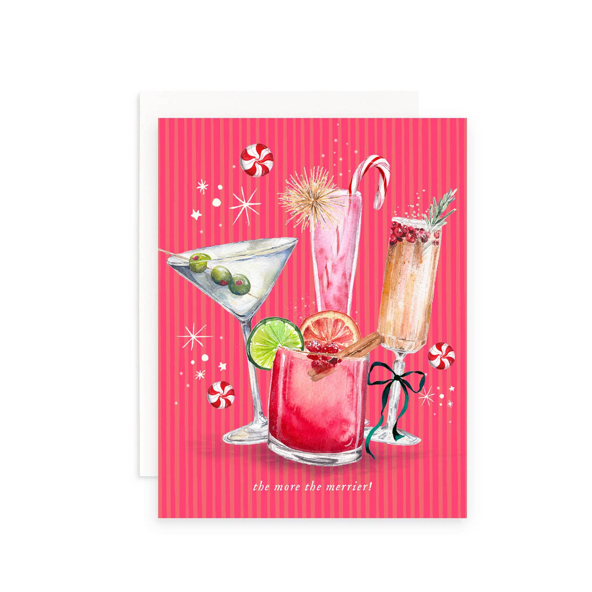 Cami Monet - The More the Merrier Holiday Cocktail Greeting Card : Single Card