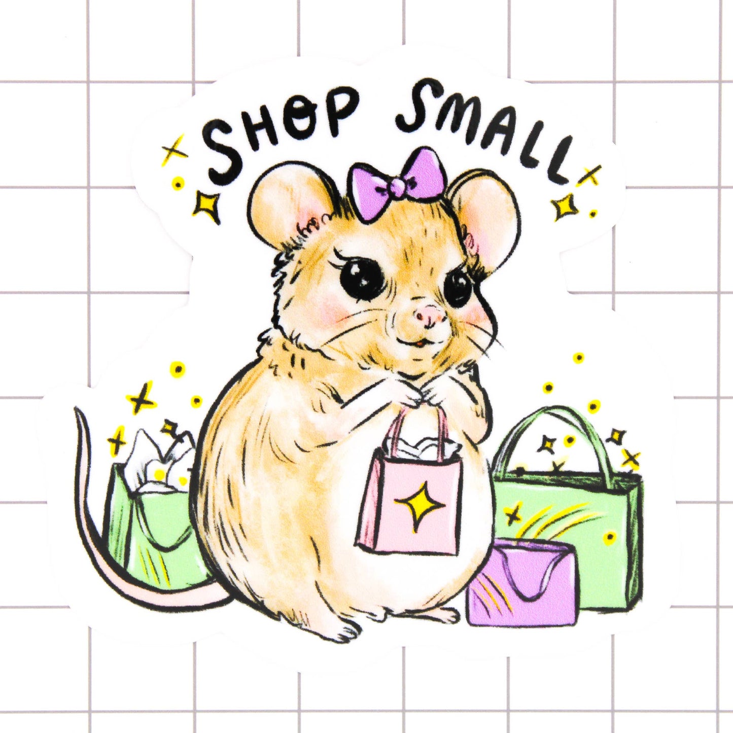 Amy Hartelust Art and Illustration - Shop Small Mouse Vinyl Sticker