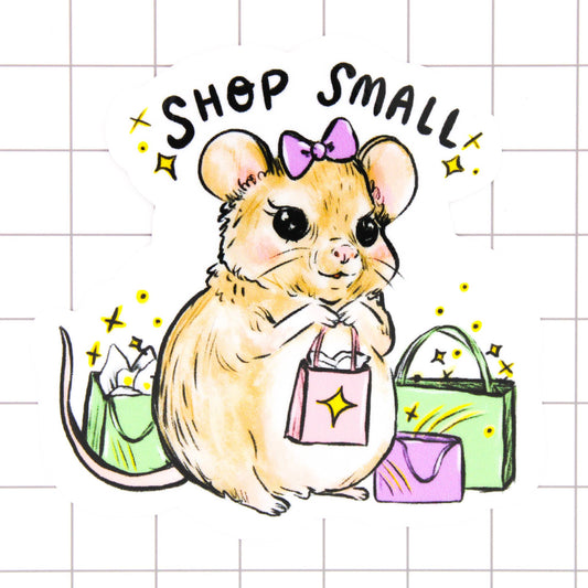 Amy Hartelust Art and Illustration - Shop Small Mouse Vinyl Sticker